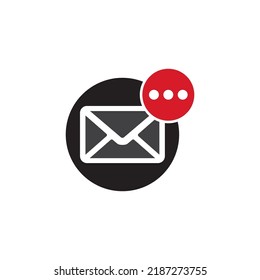 message icon logo, vector design illustration