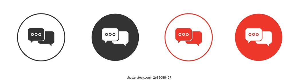 Message icon Logos. Flat Vector Icon Design Template
