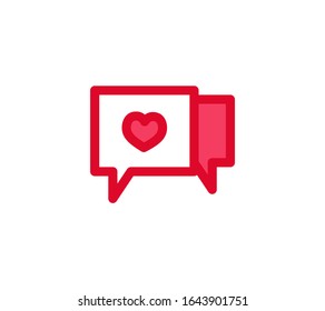 message icon with love valentine