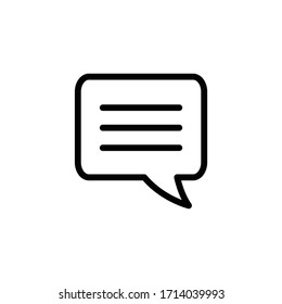 Message Icon. Mobile phone  chat sign, line style