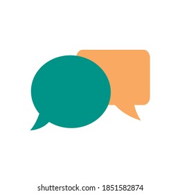 Message Icon. Mobile phone  chat sign vector

