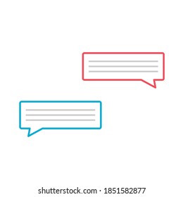 Icono de mensaje. vector de signo de chat de teléfono móvil