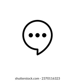 Message Icon. Mobile phone  chat sign, line style