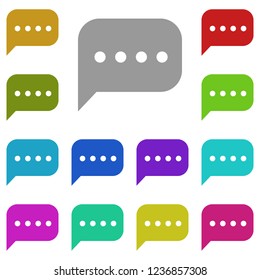 message icon in multi color. Simple glyph vector of web set for UI and UX, website or mobile application