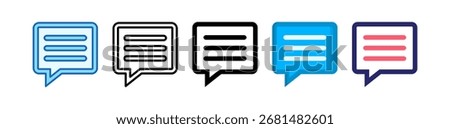 Message Icon Multiple Style Set Collection.