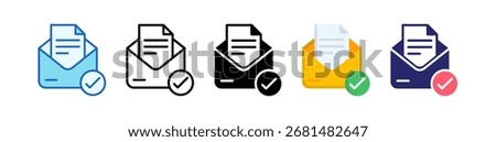 Message Icon Multiple Style Set Collection.