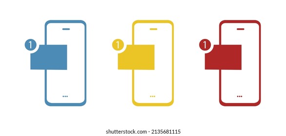 icono de mensaje en el teléfono, concepto de alerta, ilustración vectorial