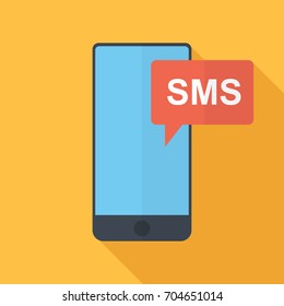 Message icon on phone screen