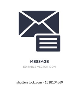 message icon on white background. Simple element illustration from Social media marketing concept. message icon symbol design.