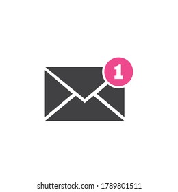 Icono de mensaje en fondo blanco