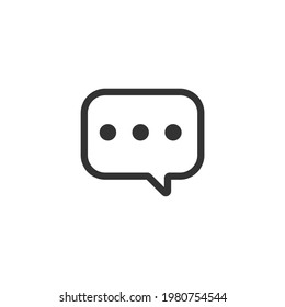 icono de mensaje en un fondo blanco
