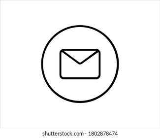 Message icon outline and linear vector
