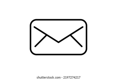 Message icon outline and linear vector.