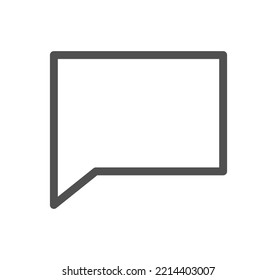 Message icon outline and linear vector.
