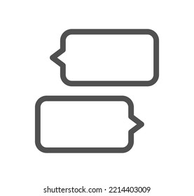 Message icon outline and linear vector.
