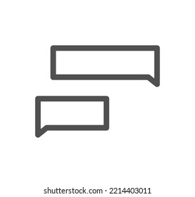 Message icon outline and linear vector.
