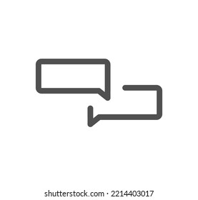 Message icon outline and linear vector.
