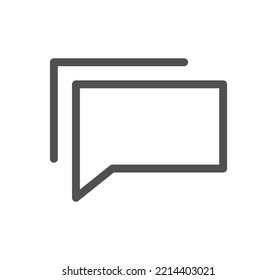 Message icon outline and linear vector.
