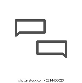 Message icon outline and linear vector.
