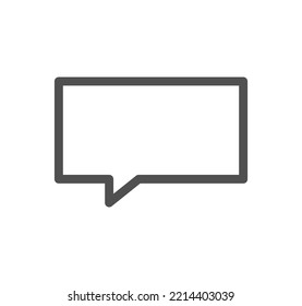 Message icon outline and linear vector.
