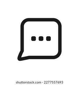 Message icon, outline. Smartphone ui. Vector illustration in trendy style. Editable graphic resources for many purposes.
