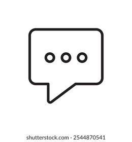 Message icon Outline vector for web ui
