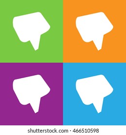 Message icon. Pictograph of message or chat. Simple logo of message on white background. Flat vector illustration.