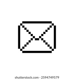 message icon pixel vector design in trendy style