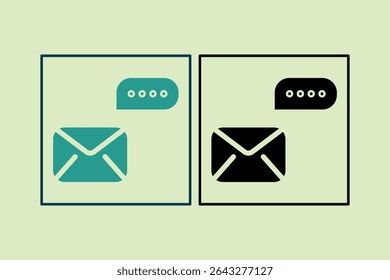 Message icon. icon related to UI elements. suitable for web site, app, user interfaces,element, printable etc. solid icon style. simple vector design editable