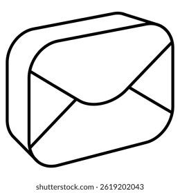 Message icon represented by Simple Message icon Line style.