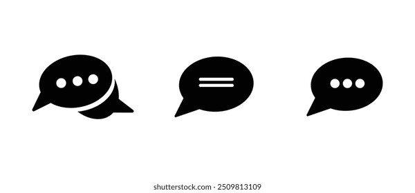 message icon set, Chat icon set, Communication icon 