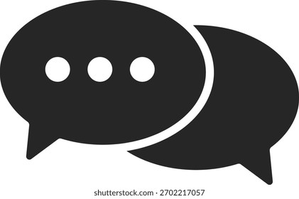 Symbolsatz für Nachrichten. Chat-Diskussionssymbol. Online-Konversation Sprechblase. chat bubbles icons sammlung