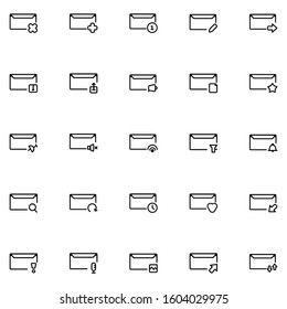 message icon set design line style part 2