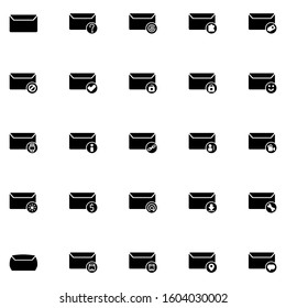 message icon set design solid style part 1