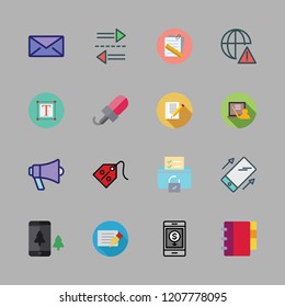 message icon set. vector set about notification, agenda, card and transfer icons set.