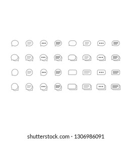 Message icon set . Vector . EPS 10