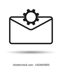 Message icon. Settings. Graphic template. Vector illustration