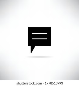 message icon with shadow on white background