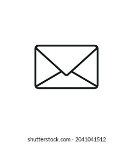 message icon in the shape of an envelope, on white background