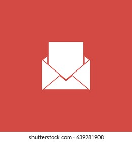 message icon. sign design. red background