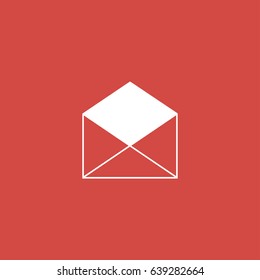 message icon. sign design. red background