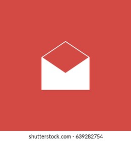 message icon. sign design. red background