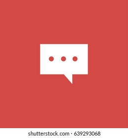 message icon. sign design. red background