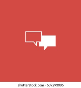 message icon. sign design. red background