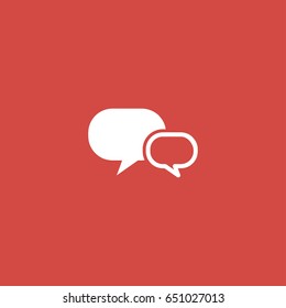 message icon. sign design. red background