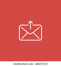 message icon. sign design. red background