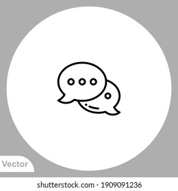 Message icon sign vector,Symbol, logo illustration for web and mobile