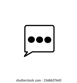 message icon with a simple and attractive circle in the middle