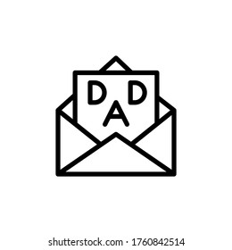 Icono de mensaje. Línea simple, contorno vectorial elementos de actividades culturales iconos para ui y ux, sitio web o aplicación móvil
