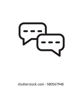 Message icon. Simple vector sign. Chat.